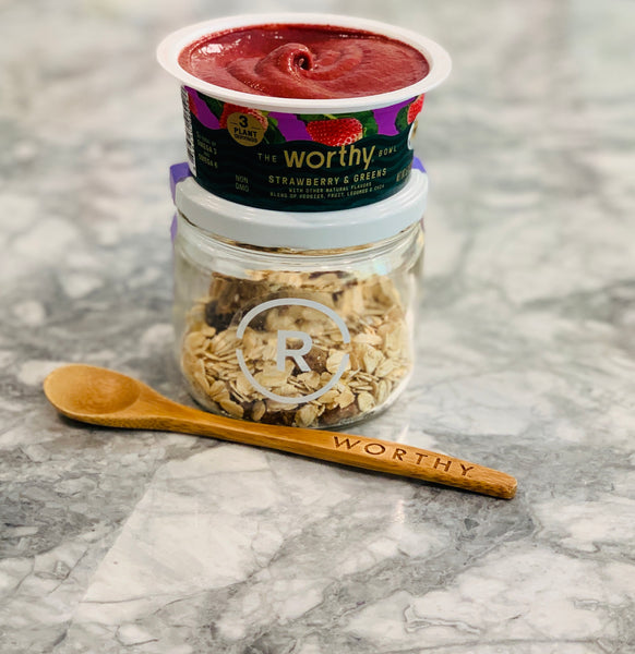 Worthy & Real Made Foods Mulberry & Strawberry Overnight Oats - Easy and Delicious!